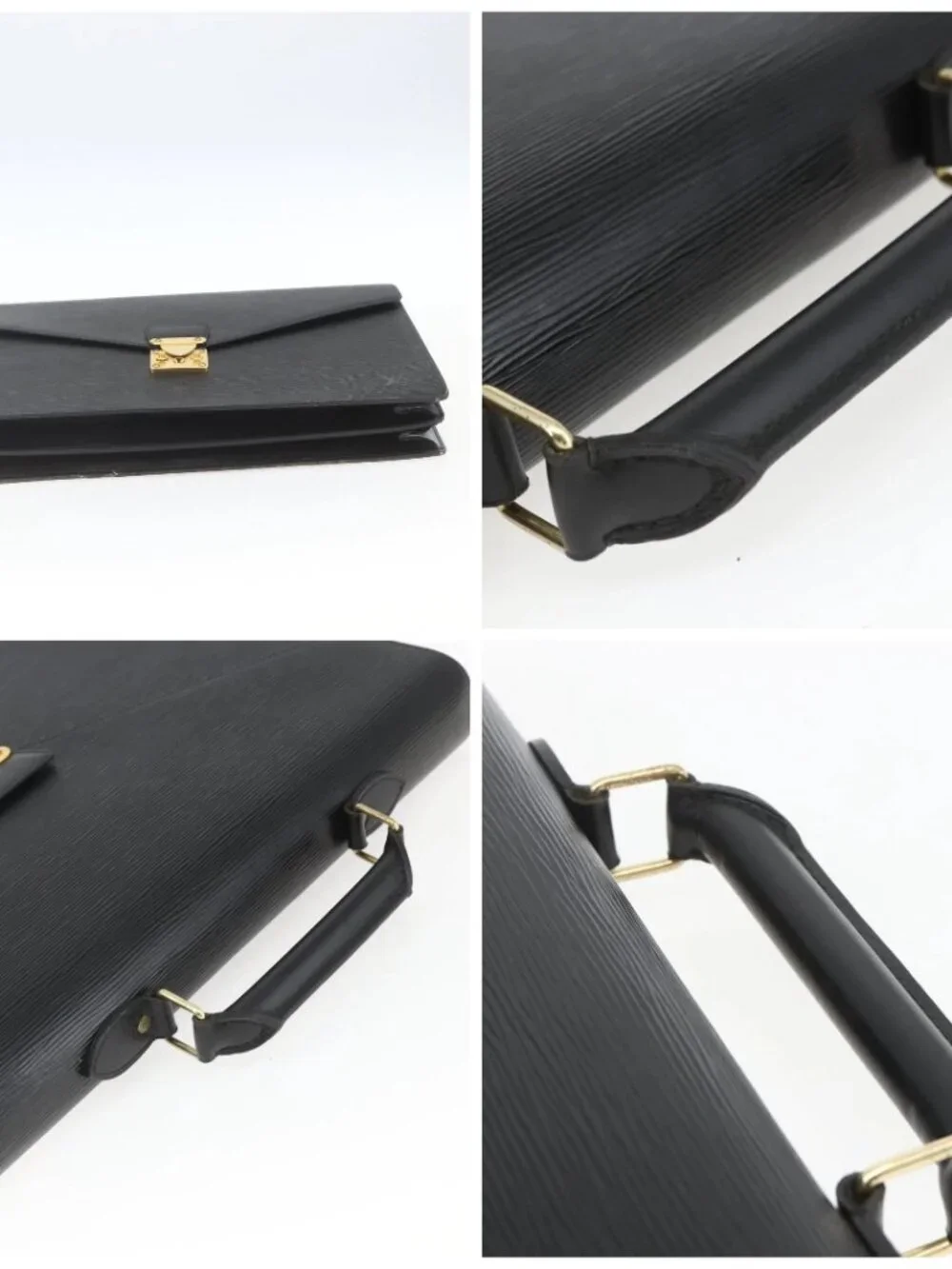 LOUIS VUITTON Epi Serviette Conseiller Business Bag Black